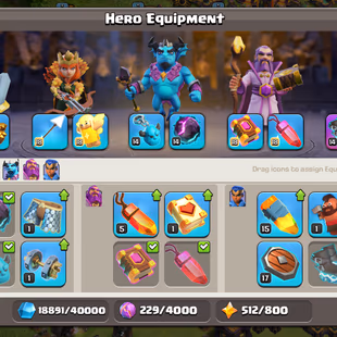 CLOSE MAX TH14 [WALL MAX] |! HEROES 57-50-36-33-17 |! EPIC [RS 20] [EB 14] [SB 11] |! 175 CWL MEDAL |! BH-8 |! 167 XP - Image 6