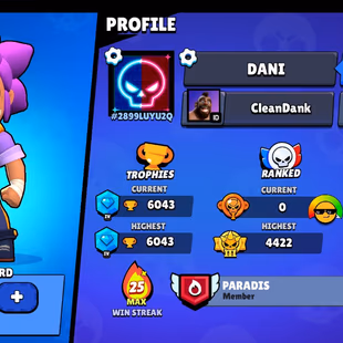 Brawl Stars : 28 BRAWLERS | 2 Legendary | 6043 TROPHIES | 42 LEVEL | 629 VICTORIES | FULL ACCESS | GIFT - Image 1