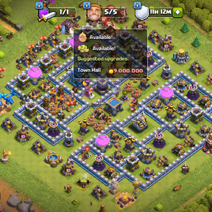 !!FULLY MAXED TH12!! FROZEN ARROW-15!! HERO-65-65-40-40-(4X MAX)!! 138-XP!! LEGENDARY SKINS!! ITEMS - Image 1