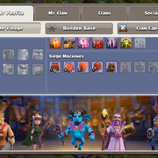 TH 13 CLOSE MAX|| G.GAUNTLET 12- FIRE BALL 18- E.BOOTS 17- R.LUNCHER 17|| 6 BUILDERS || FAST DELIVERY - Image 3