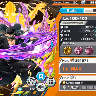 BR314-Hyber Boost 62+5 Ex Max 11k Power+1.500 Frag+Luffy Gear 5+Zoro+Kid Law+Shanks V3+Shank V2+Support 161%+Vip Medal - Image 8