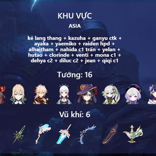 R310-ASIA-AR59-Alhaitham-Dehya-Dilu-Ganyu-Hutao-Jeans-Kazuha-Ayaka-Mona-Nahida-Qiqi-Raiden-Venti-Yae Miko-Yelan-Clorinde - Image 3