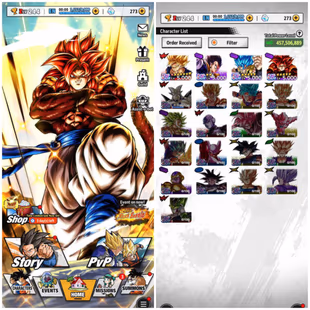 FUSION YELLOW GOGETA - BLUE MAJIN VEGETA | LEVEL 244 | 4 ULTRA CHARACTER | MANY RARE CHECK DISCRIPTION INSTANT DELIVERY - Image 1