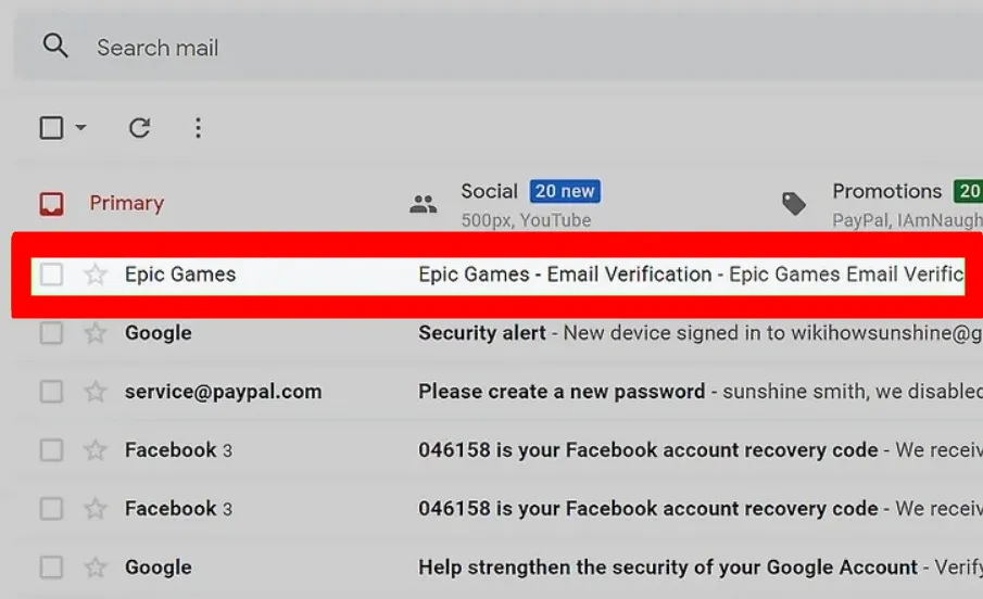 Epic - Email verification