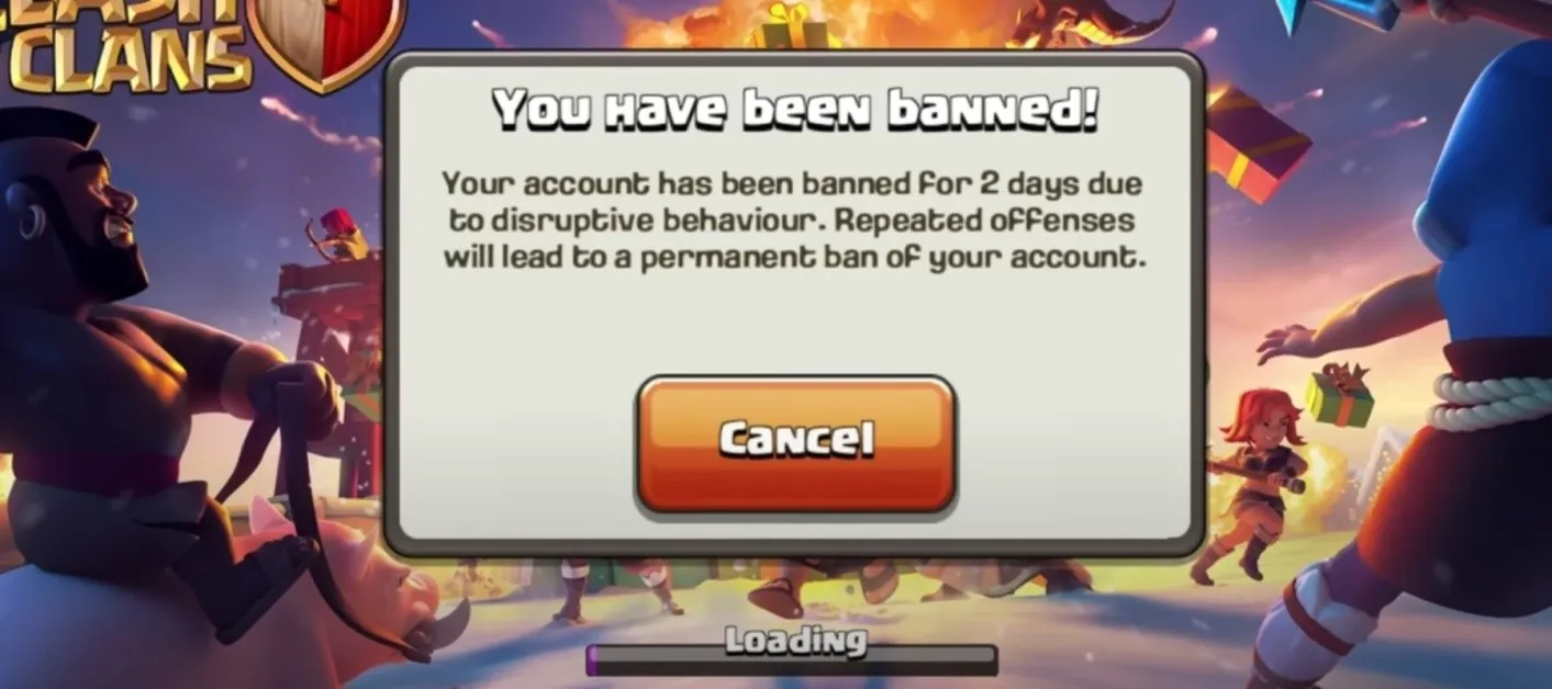 You have been banned! Your account has been banned for 2 days, due to disruptive behaviour. Repeated offenses will lead a permanent ban of your account