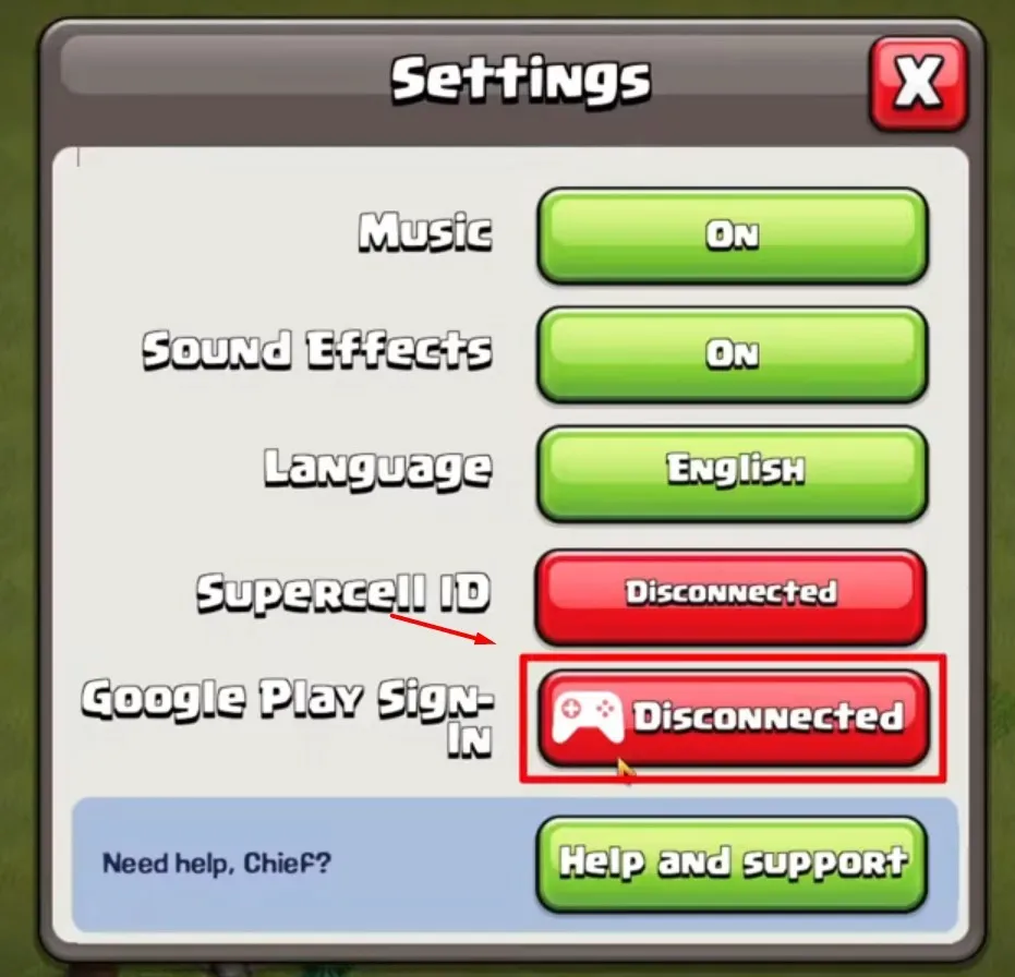 CoC Settings