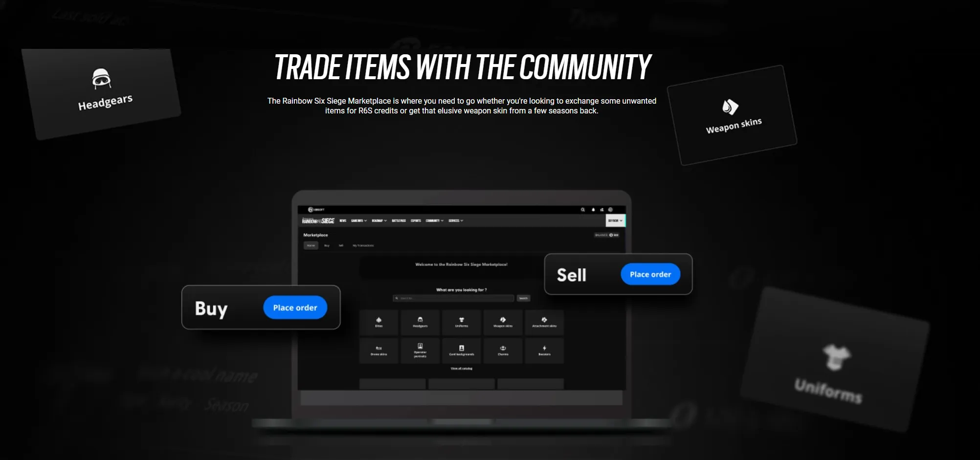 Official Rainbow Six Siege Marketplace Representation | Trademarks Owned By Ubisoft