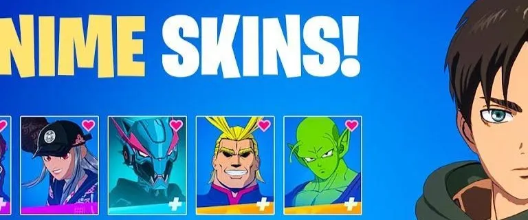 Tutte le skin di Fortnite Anime