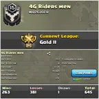 Level 15 clan || clan capital 6 || gold 2 || name - 4G Riders men