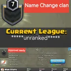 Name Change clan. custom name level 7 unranked i will set any name of your choice