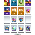 41 Lvl 15 Cards | 11 Level 13 Cards | 42 Rare Emotes | Full Wild Cards | 6x Classic Challenge Badges | 3600 Gems | FA 