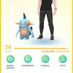 LEVEL 34 [] LEGENDARY 102 [] SHINY 16 [] POKEMON 308 - 6 SHINY LEGENDARY - 5 COSTUME - CHEAP