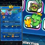 RAREST GOBLIN TROPHY KISS  24 MAX CARDS   ARENA 22 [] 8585 TROPHIES [] XP49 [] KT14 [] 794 GEMS [] 58 EMOTES [] 9 