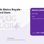 PUBG Mobile Metro Royale - Golden Sword Item