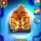 Arena 21 (8367 |) | 121/123 Cards | 201k Gold | 759 Gems | Evo Valkyrie lvl 15 | Clan Leader END