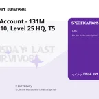 Doomsday Account - 131M Power, VIP 10, T5 Infantry
