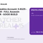 Watcher of Realms Account: 5-KG35 - 11 Limited SSR - FULL Assassin Creed - 70 SSR - GOOD BUILD