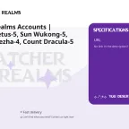 Watcher of Realms Accounts | Isabelle-1, Pretus-5, Sun Wukong-5, Diaochan I, Nezha-4, Count Dracula-5