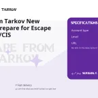 Escape from Tarkov New Account - Prepare for Escape Edition, RU/CIS
