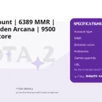 Dota 2 Account | 6389 MMR | Crystal Maiden Arcana