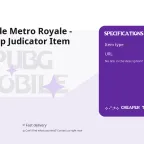 PUBG Mobile Metro Royale - Thunderclap Judicator Item