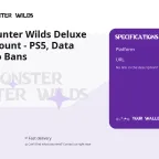 Monster Hunter Wilds Deluxe Edition Account - PS5, Data Change
