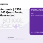 RuneScape Accounts | 1308 Total Level, 163 Quest Points, Full Access Guaranteed