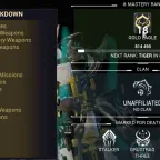 Warframe Accounts: MR 18, 200 Platinum, 11 Prime Warframes, 11 Prime Weapons