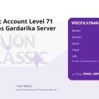 Aion Classic Account Level 71 Vandal Elyos Gardarika Server
