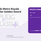 PUBG Mobile Metro Royale Storm Verifier Golden Sword