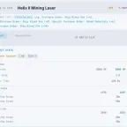Star Citizen Items: Crafted S2 Helix II Mining Laser with 38 + Power Increase