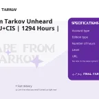 Escape from Tarkov Unheard Edition | RU+CIS | 1294 Hours | Level 57