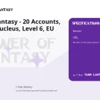 Tower of Fantasy - 20 Accounts, 280+ Red Nucleus, Level 6, EU
