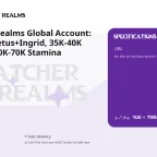 Watcher of Realms Global Account: Ezareth+Praetus+Ingrid, 35K-40K Diamonds, 50K-70K Stamina