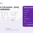 Path of Exile 2 Accounts - Early Access (PS, UKRAINE)
