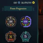Sea of Thieves Account - Double 1000 Faction Progress - 52M Gold - PC