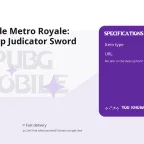 PUBG Mobile Metro Royale: Thunderclap Judicator Sword