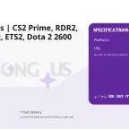 PC Accounts | CS2 Prime, RDR2, GTA V, Rust, ETS2, Dota 2 2600 MMR