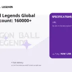 Dragon Ball Legends Global Android Account: 160000+ Crystals