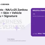 NTE Accounts - NA/Lv25 Zankou + Signature + Skin + Vehicle Skin, Linkou + Signature