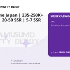 Umamusume Japan | 235-250K+ Diamonds | 20-50 SSR | 5-7 SSR Tickets