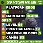 BO7 | Nexus Horizon (New) | Level 56 - 99 | Prestige 10 | Skins 0-2 | Blueprints 20 | Camos 33 | Bundle... ! MKG019237