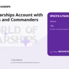 World of Warships Account with Super Ships and Commanders