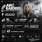 ARC Raiders Account | PC | Level 75 | 1M Coin | 35+ Guns