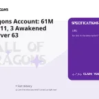 Call of Dragons Account: 61M Power, VIP 11, 3 Awakened Heroes, Server 63