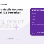 Black Desert Mobile Account (Asia) - Level 102 Berserker, 74326 CP