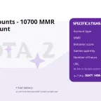 Dota 2 Accounts - 10700 MMR Rated Account