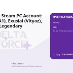 Delta Force Steam PC Account: Amiya (M4A1), Exusiai (Vityaz), 18 Skins, 6 Legendary