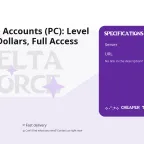 Delta Force Accounts (PC): Level 60+, 200M Dollars, Full Access