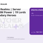 Watcher of Realms | Server 600xx | 13.8M Power | 19 Lords | 140 Legendary Heroes